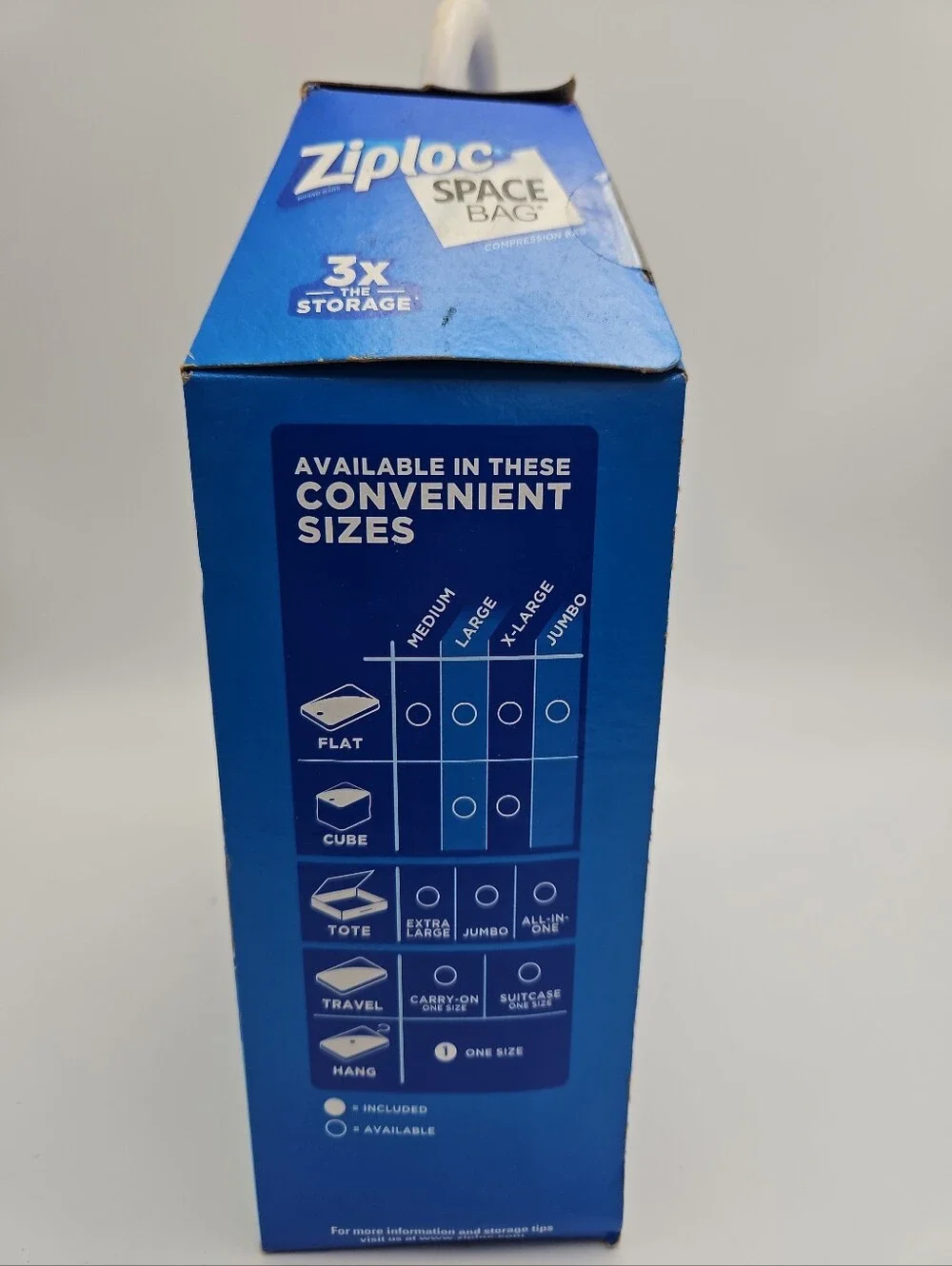 ZIPLOC Vacuum Seal Hanging Space Bag, 3x the Storage 5 Jackets